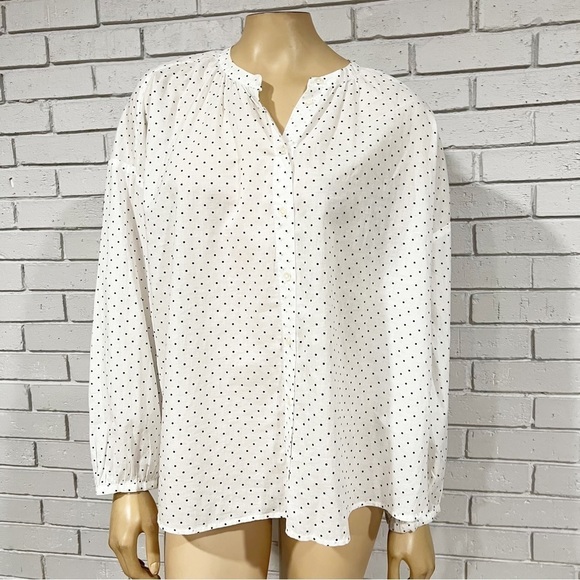 J.Crew Women’s Cotton-voile button-front top in sweet spots - Picture 11 of 11